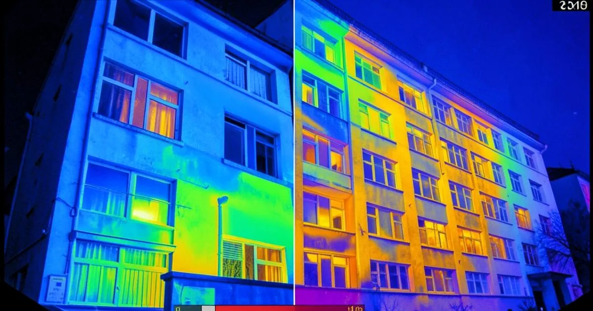 Thermographie des déperditions de chaleur d’un immeuble à La Penne-sur-Huveaune
